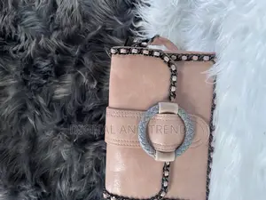 Pink Faux Leather Crossbody Bag