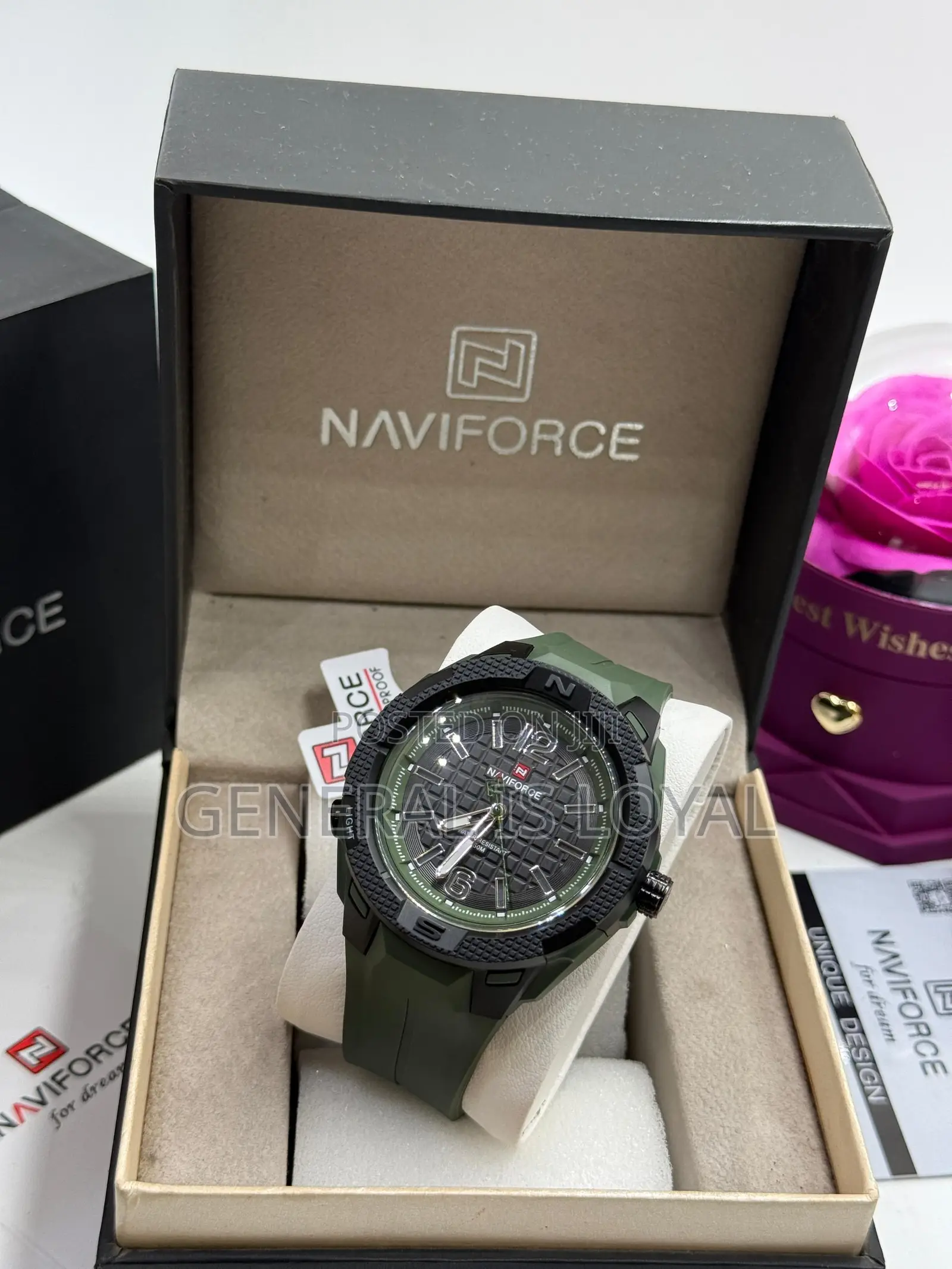 Naviforce Analog Men's Quartz Led Light Watch
