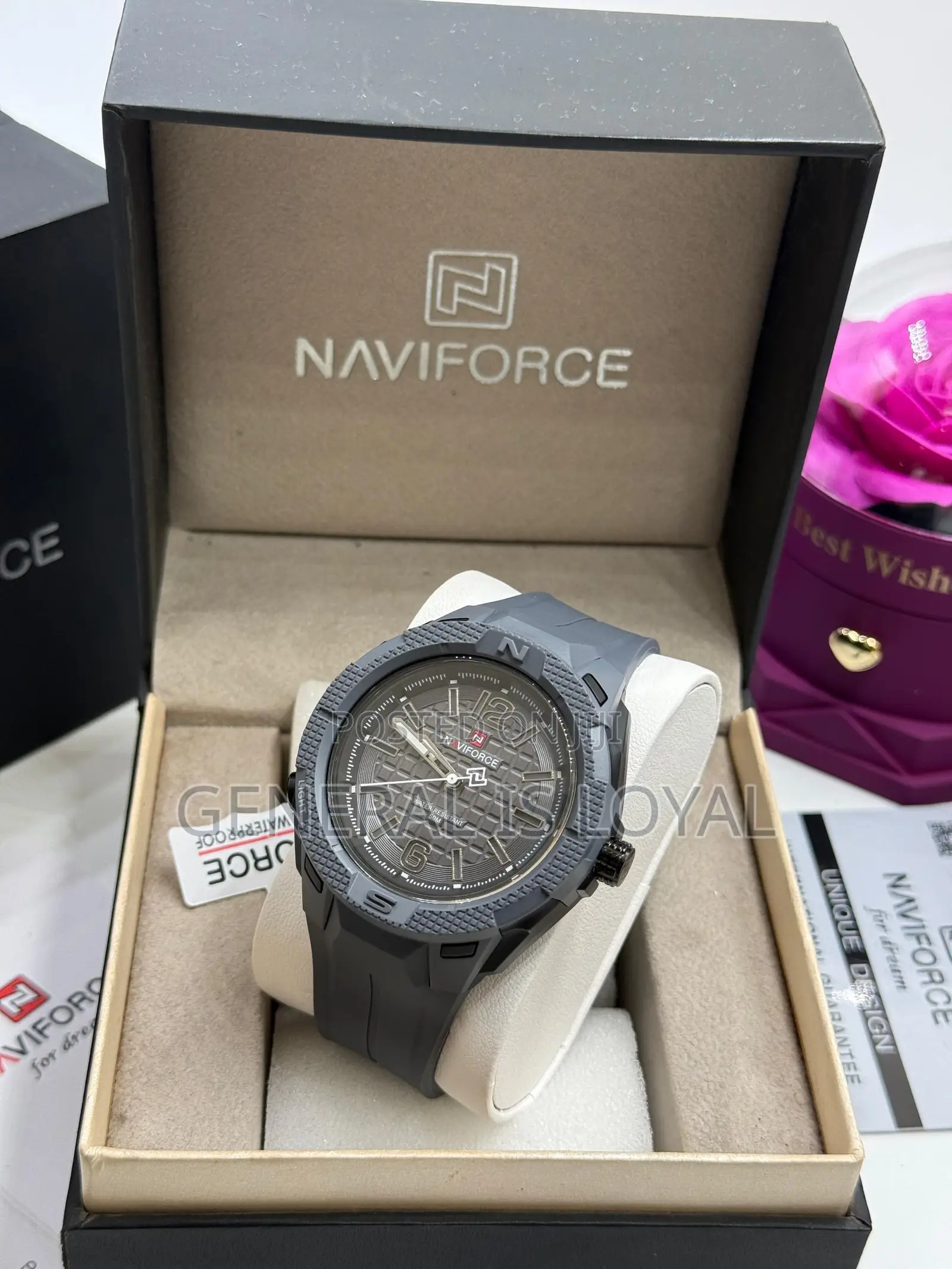 Naviforce Analog Men's Quartz Led Light Watch