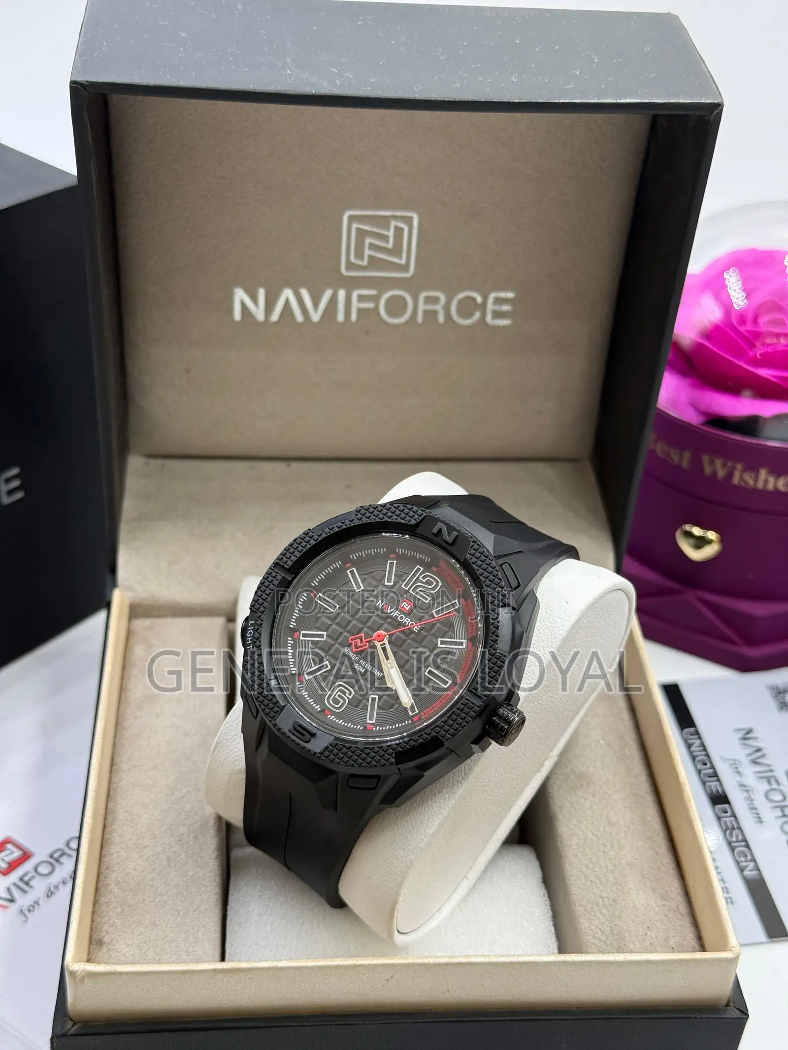 Naviforce Analog Men's Quartz Led Light Watch