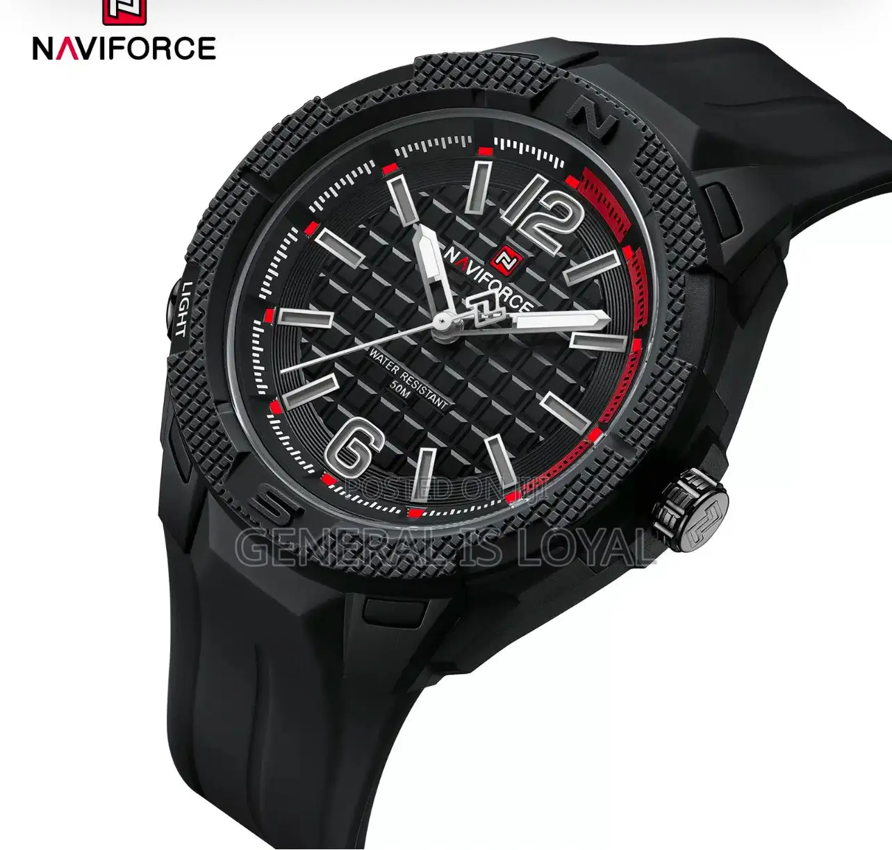 Naviforce Analog Men's Quartz Led Light Watch