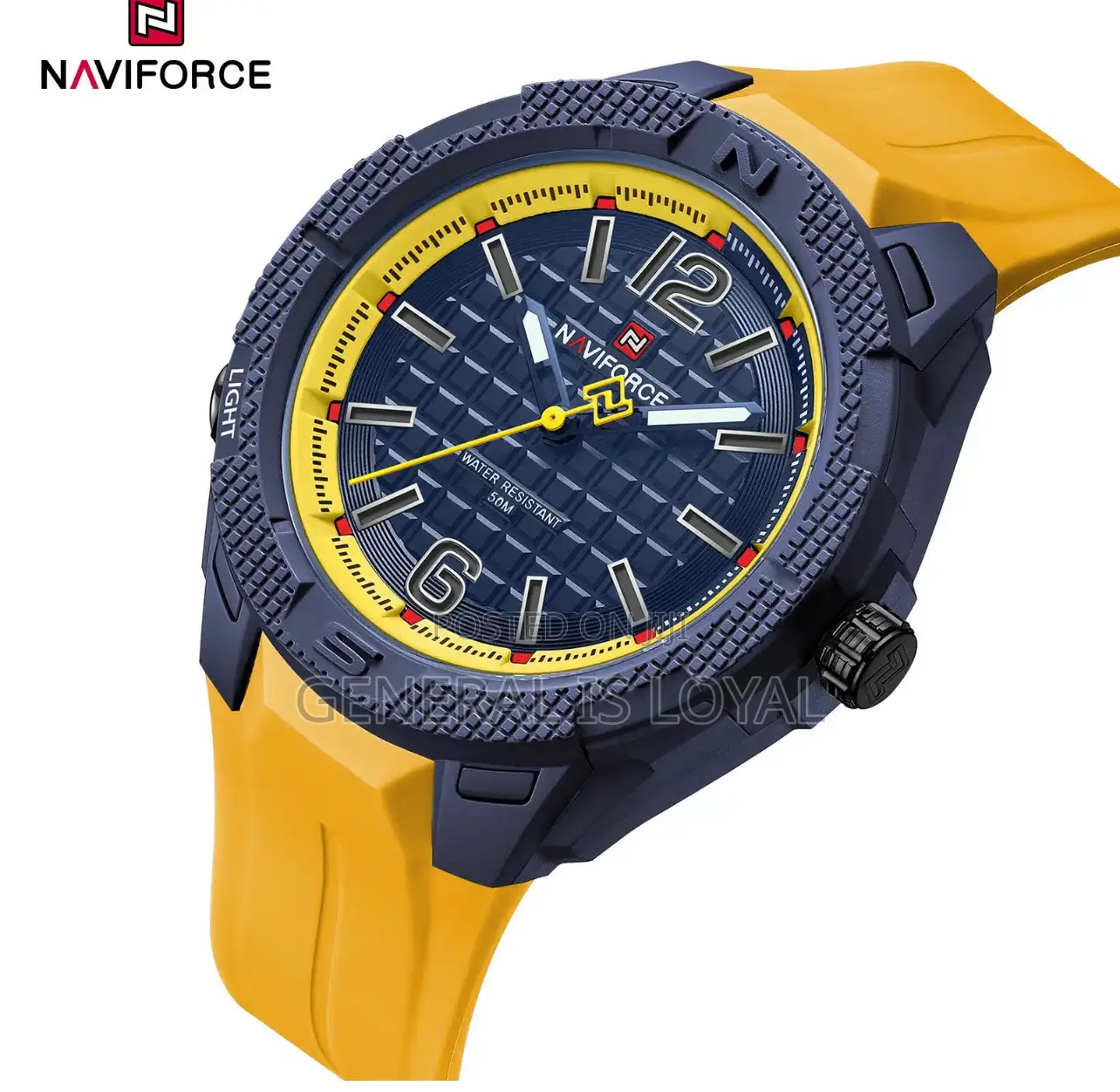 Naviforce Analog Men's Quartz Led Light Watch