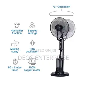 The Modern Design 1-4 Hour Auto-Timer Misting Fan