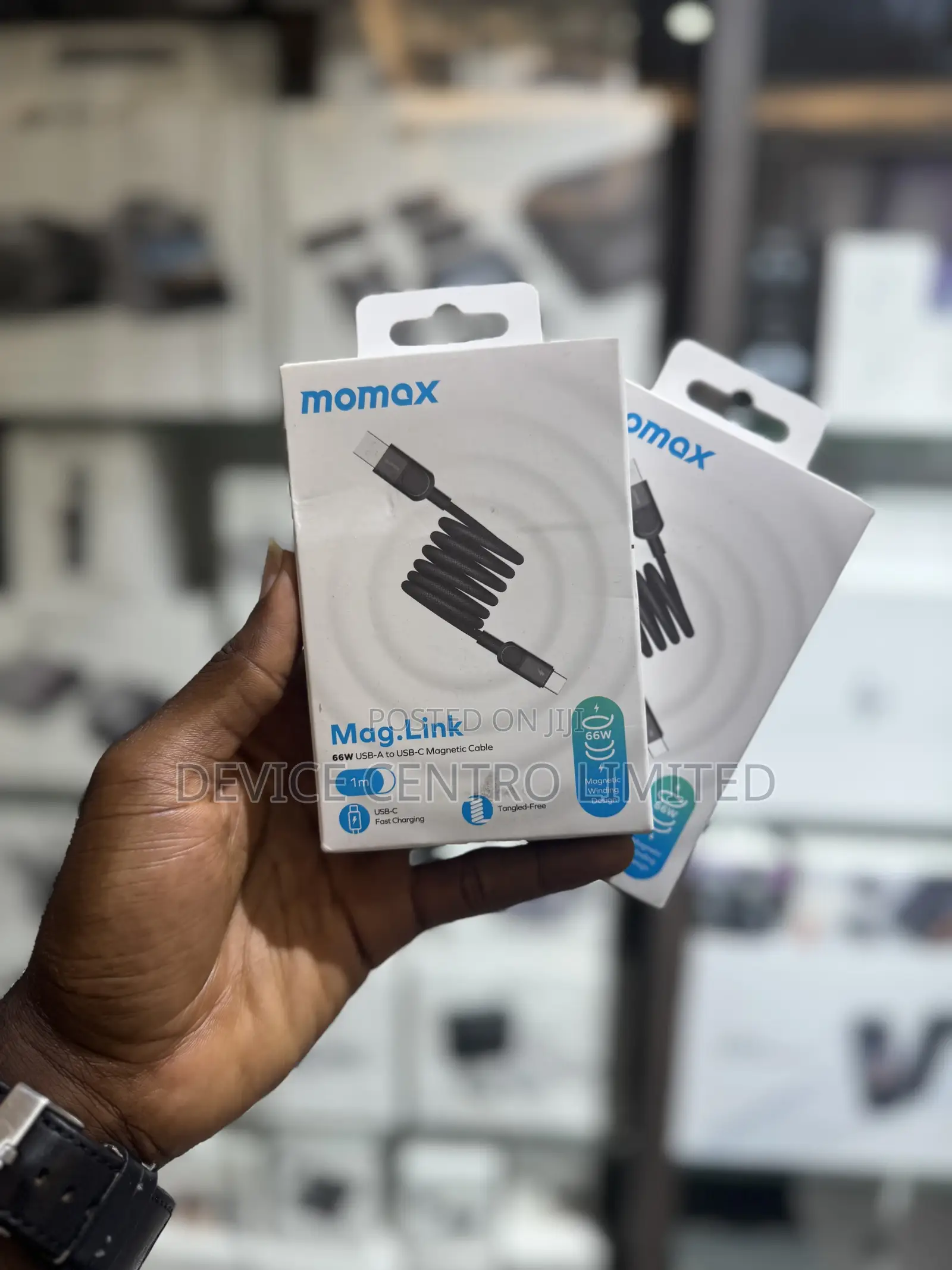 Momax 66w Usb-a To Usb-c Magnetic Fast Charging Cable