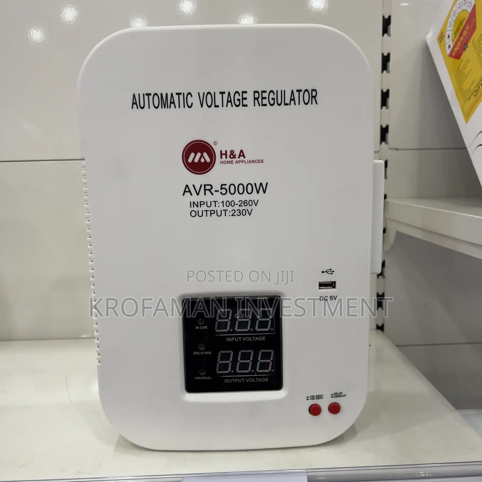 H a Wall Mounted Automatic Voltage Regulator 5000w