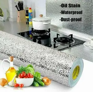 Kitchen Oil/Water Proof Aluminum Adhesive Sticker(10meters)