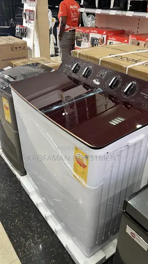 Decakila Kedm002r 15kg Twin Tub Semi-Automatic Washing Machi