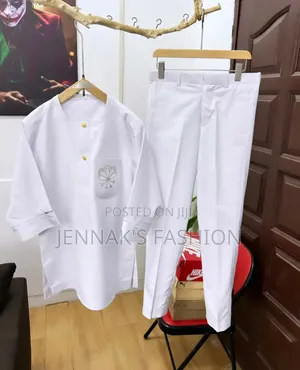 All White Men's Unique Kaftan