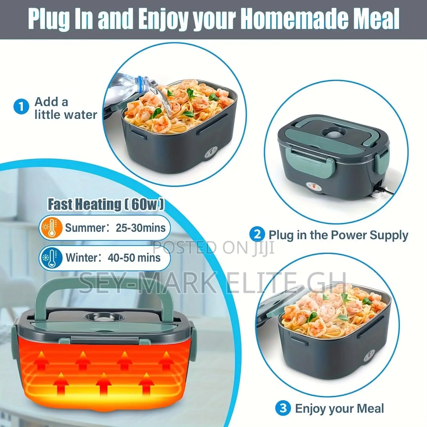 Portable Electric Lunch Box Warmer With Bag