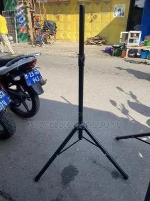 Black Adjustable Tripod Speaker Stand.