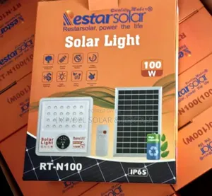 Solar Lights 100w Plus Panel, Inbuilt Battery, Remote Controller Etc
