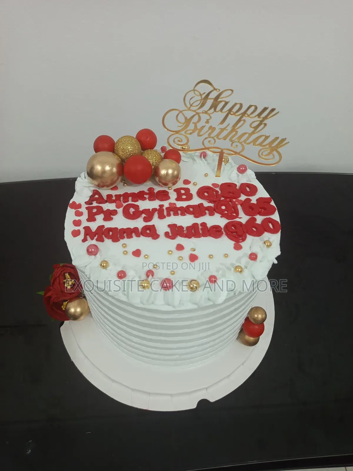 Big Red and White/Anniversary Cake, Order Now