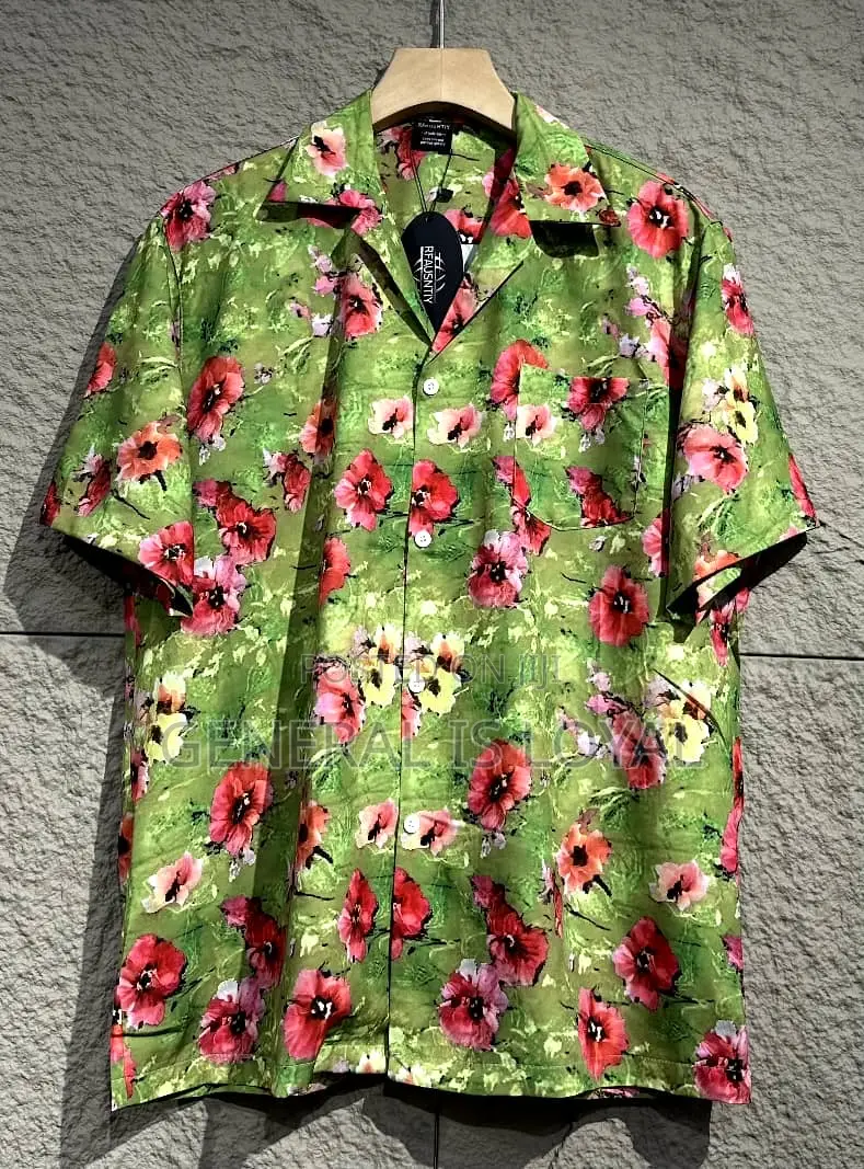 Summer Silk Men’S Shirt Top