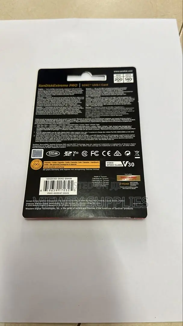 128gb Sandisk Extreme Pro SDXC Uhs-I Sd Card