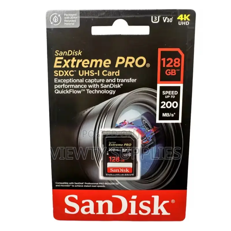 128gb Sandisk Extreme Pro SDXC Uhs-I Sd Card