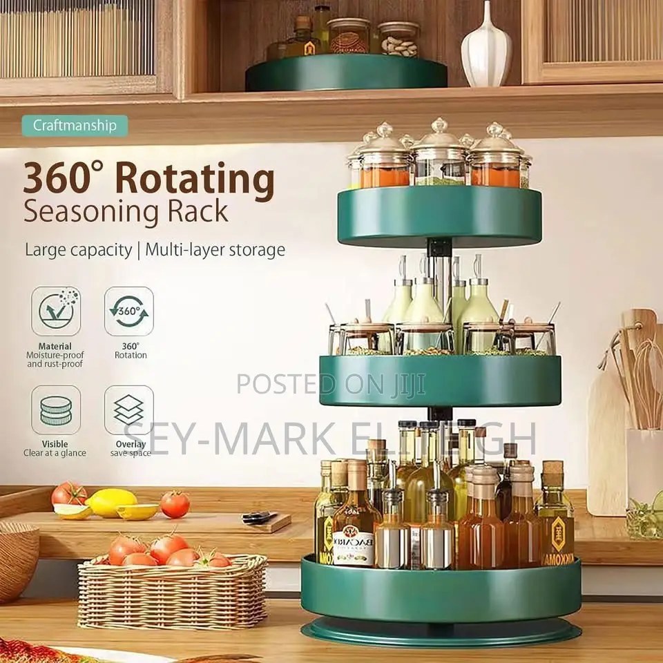 3 Tier Rotation Multifunctional Spice Rack