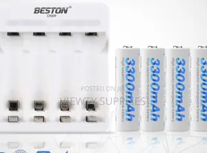 High Capacity Rechargeable Aa Battery With 4 Bay Aa/Aaa + Usb Charger