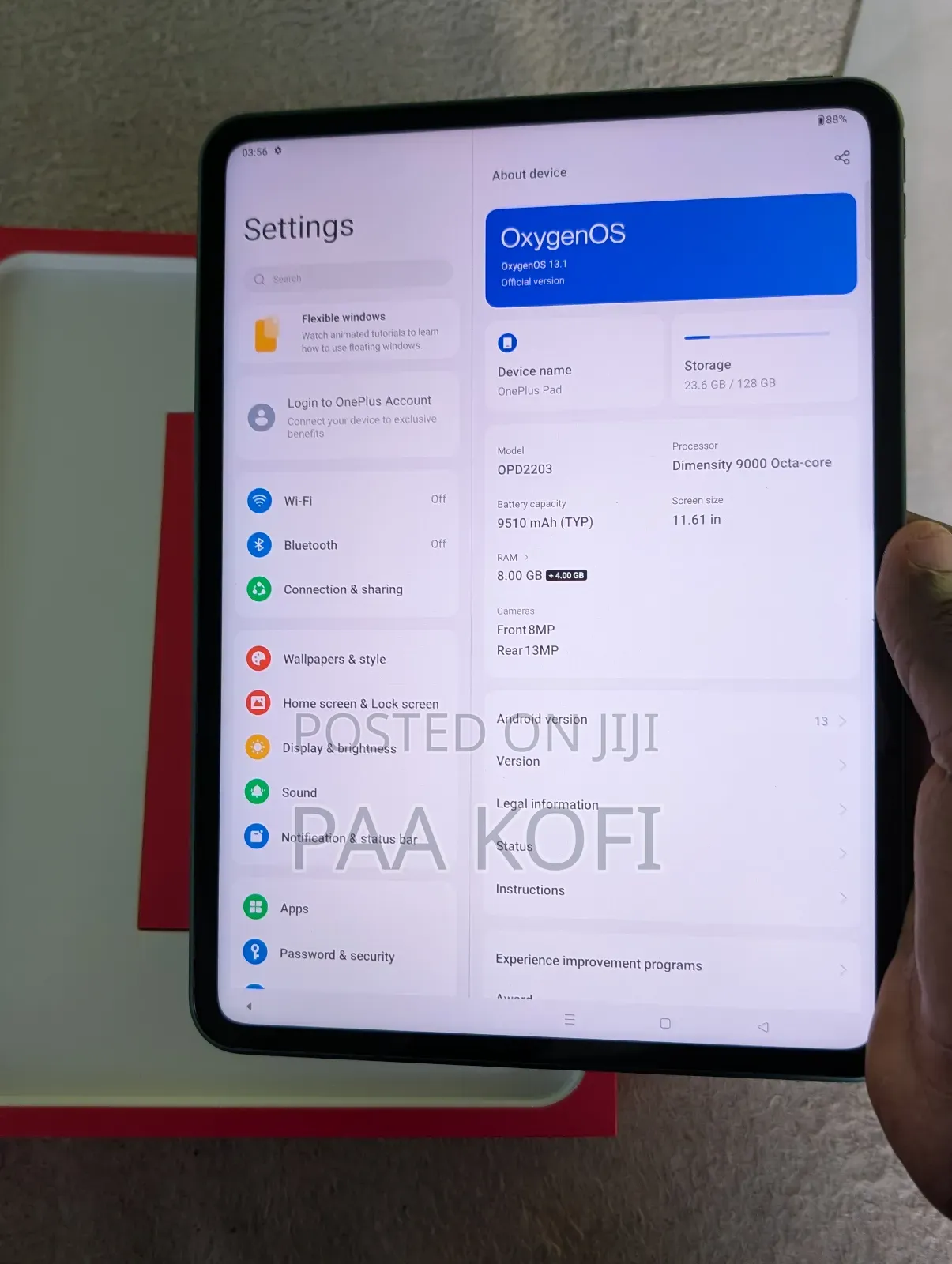 New OnePlus Pad 128 GB Gray