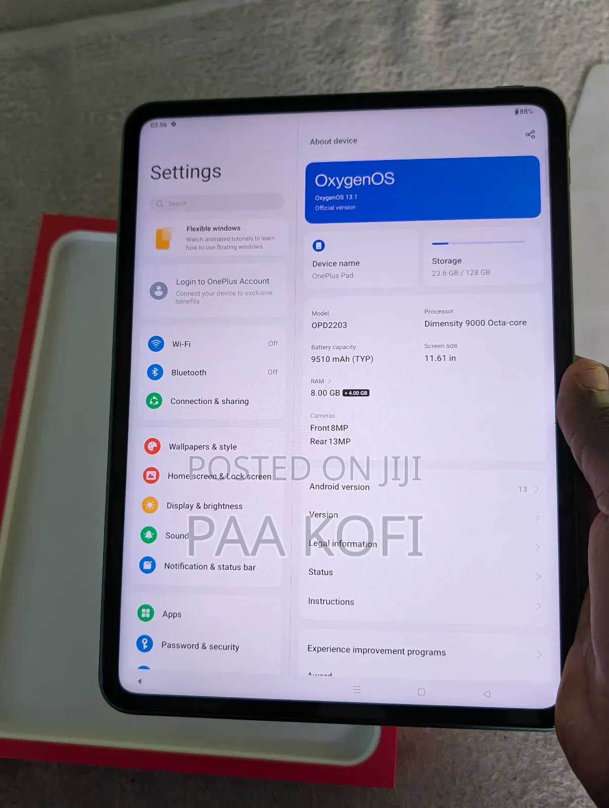 New OnePlus Pad 128 GB Gray