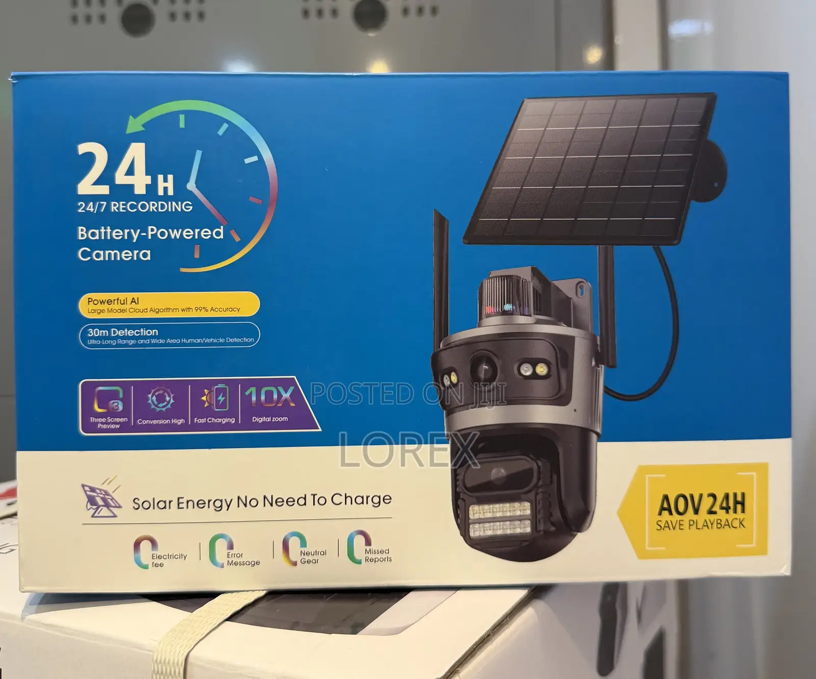 Solar Camera PTZ 4g Sim Icsee App 24/7 Recording 2 Way Talk Full Color