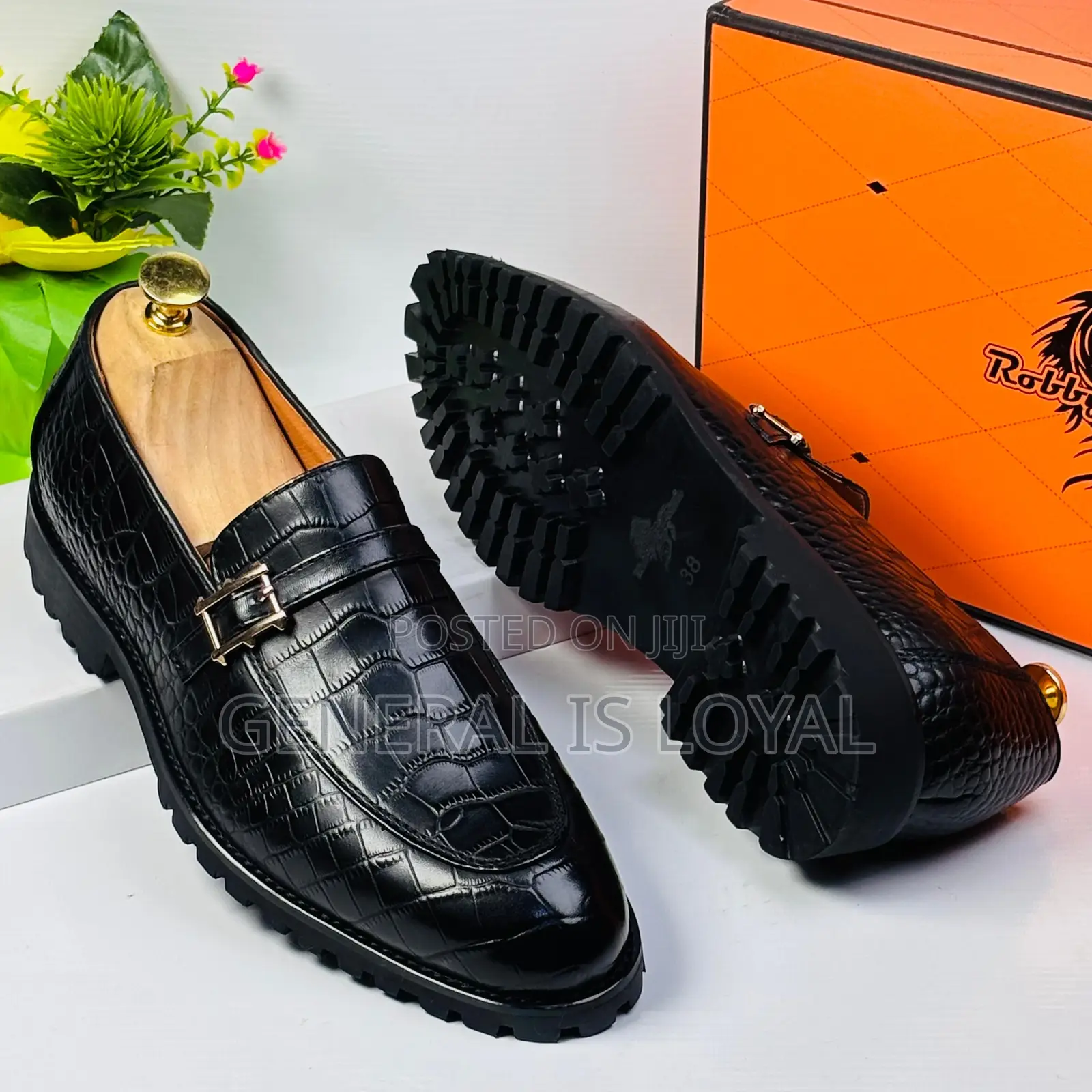 Robby Rosata Black Men Leather Shoe