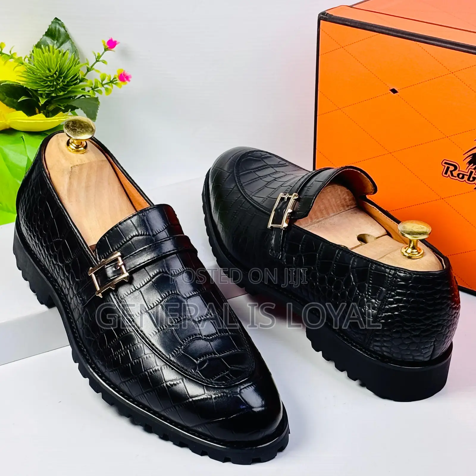 Robby Rosata Black Men Leather Shoe