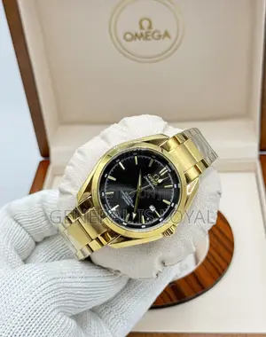 Omega Seamaster Aqua Terra Watch With A Gold-toned Case, Dial,