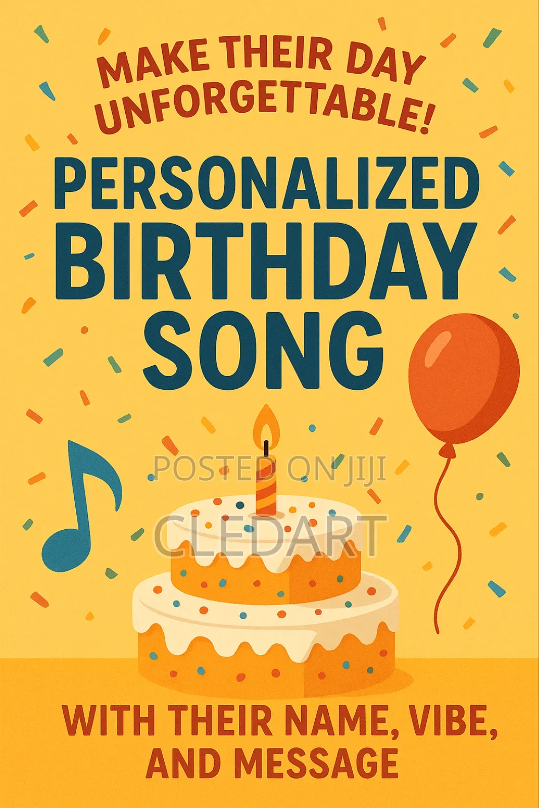 Birthday Jingle Song, Mp3, Customized