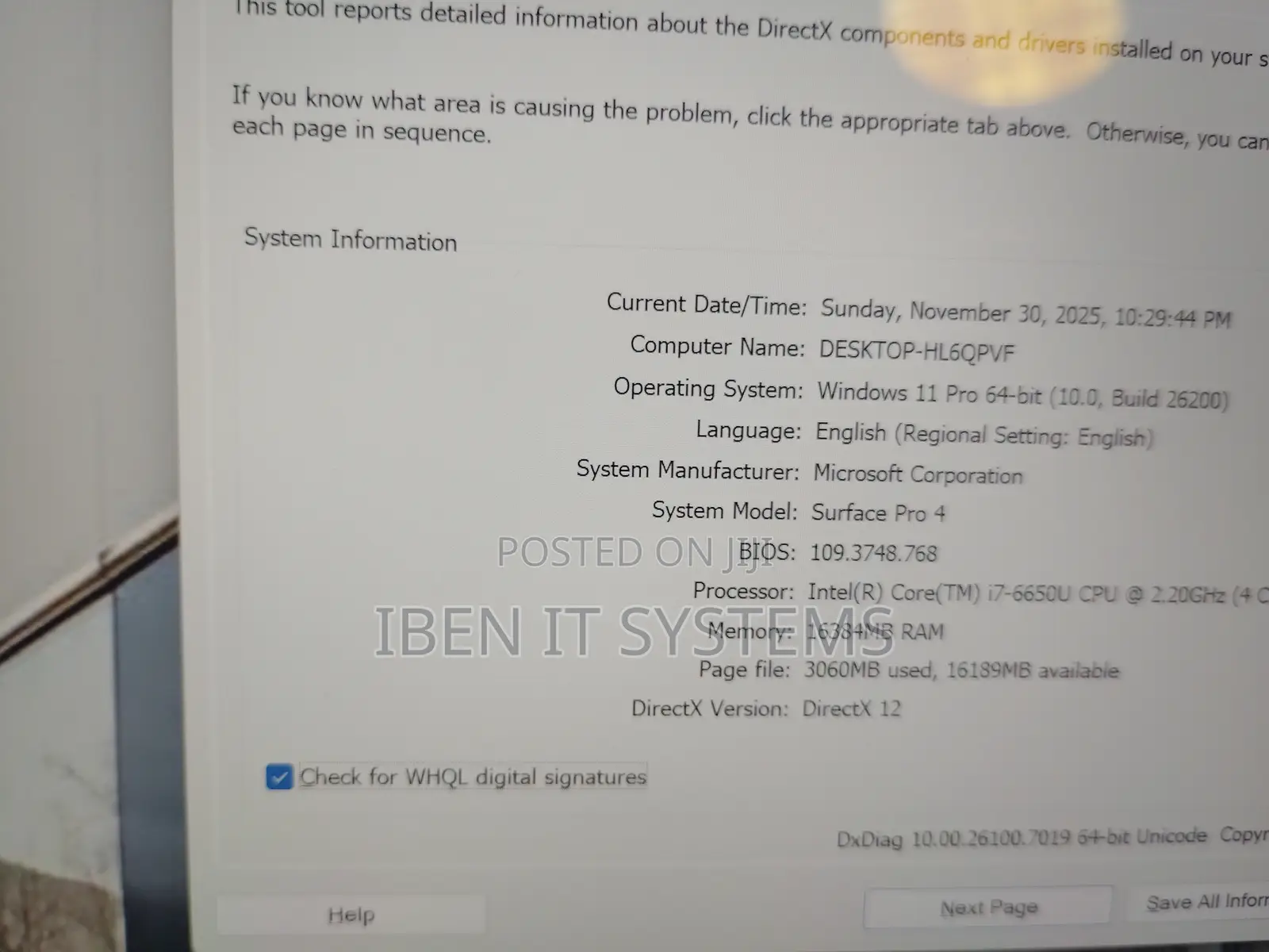 Laptop Microsoft Surface Pro 4 16GB Intel Core I7 SSHD (Hybrid) 512GB