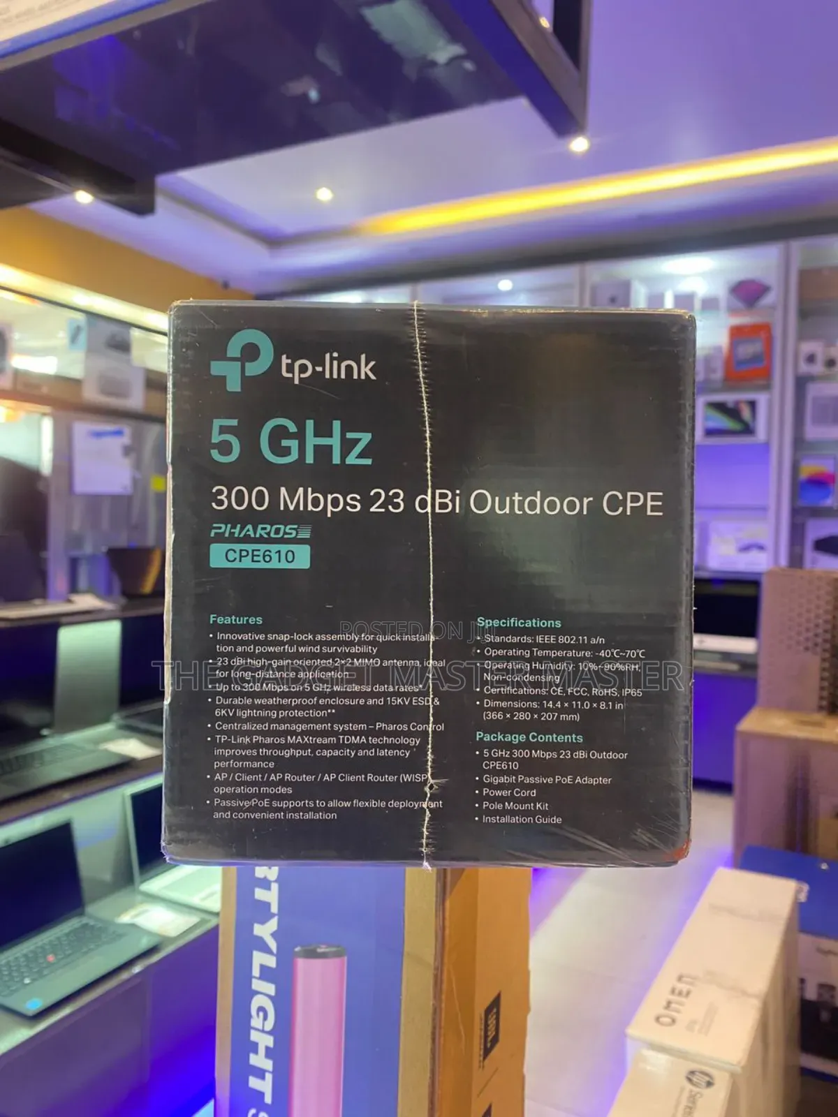 Tp-Link Cpe610 5ghz 300mbps 23dbi Outdoor Cpe