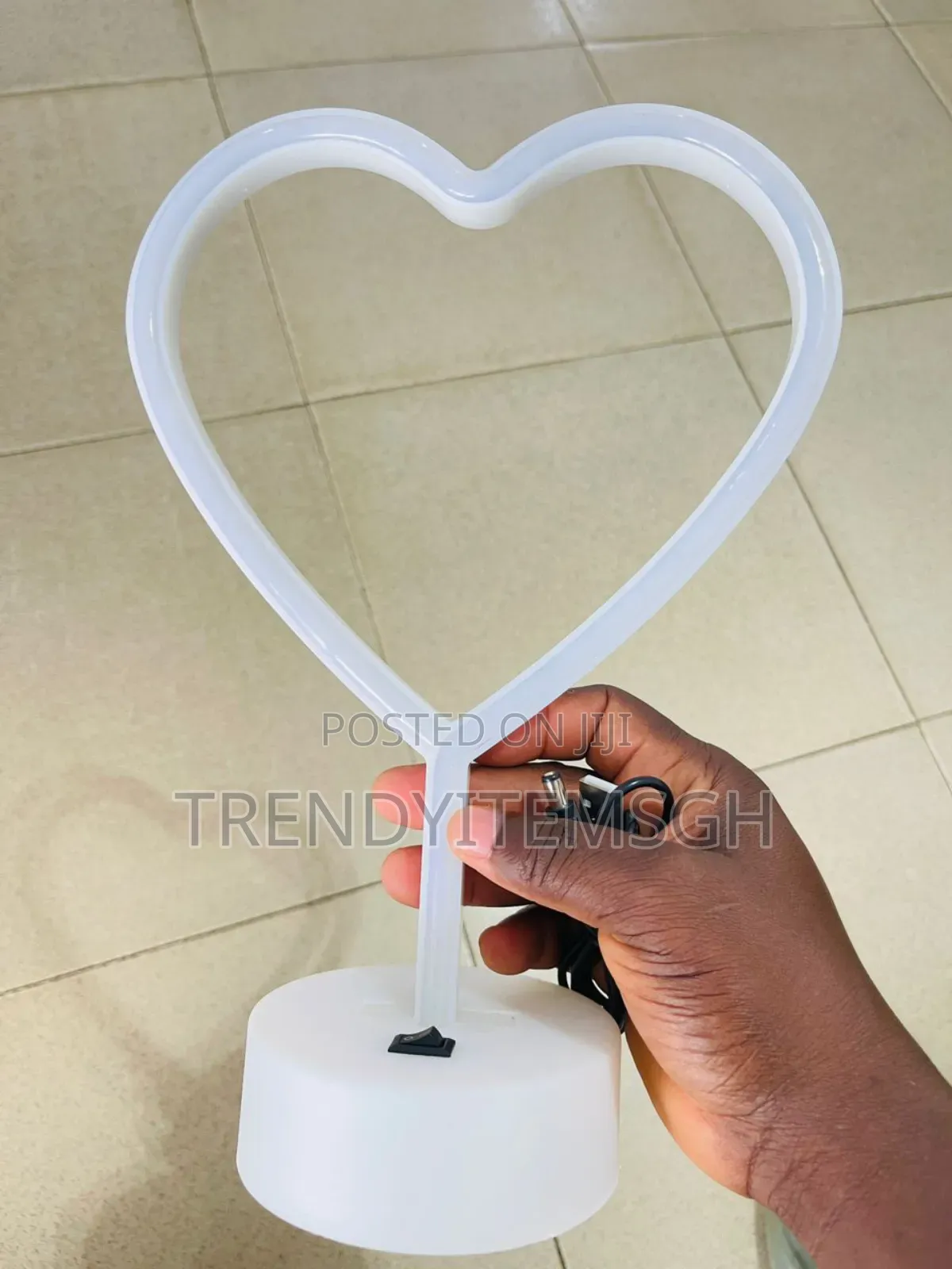 3d Heart Shape Neon Led Light Romantic Table Lamp