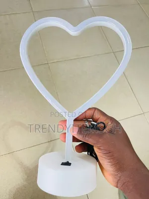 3d Heart Shape Neon Led Light Romantic Table Lamp