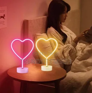 3d Heart Shape Neon Led Light Romantic Table Lamp