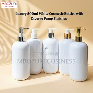 Luxury 500ml White Cosmetic Bottle