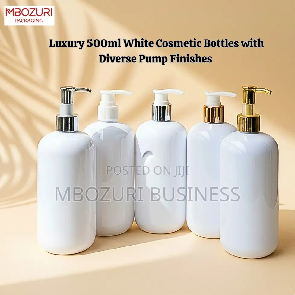 Luxury 500ml White Cosmetic Bottle