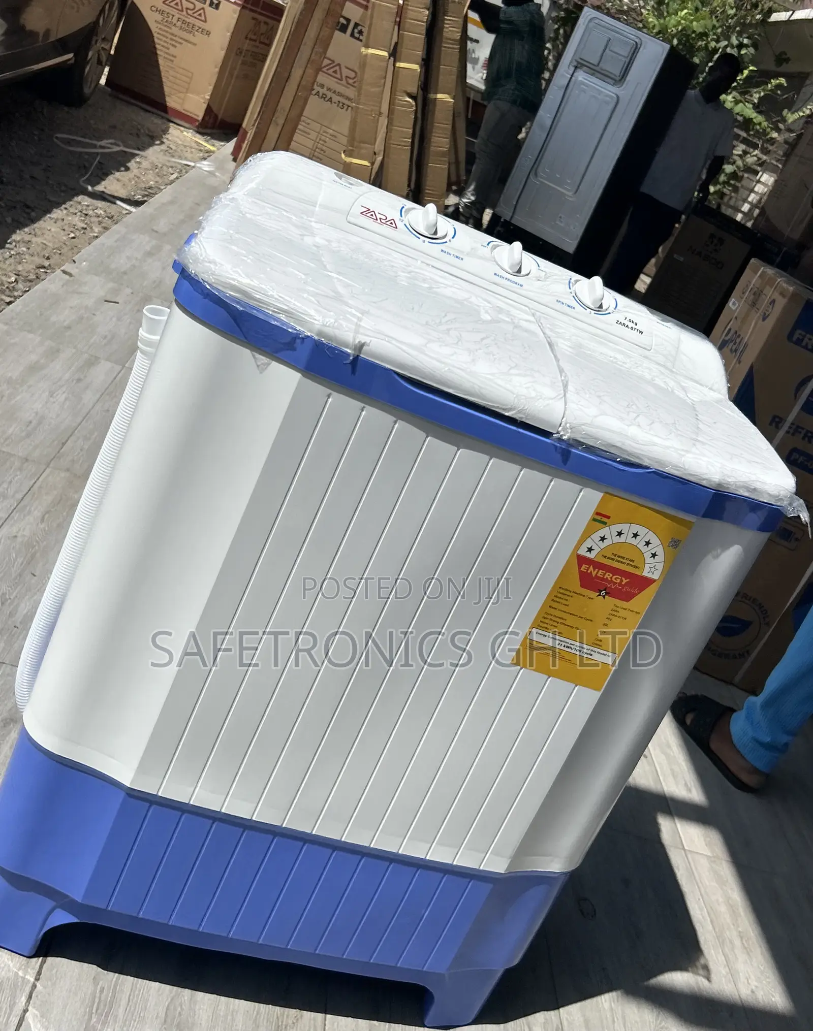 Easy Use Toploade Zara 7kg Semiautomatic White Washer