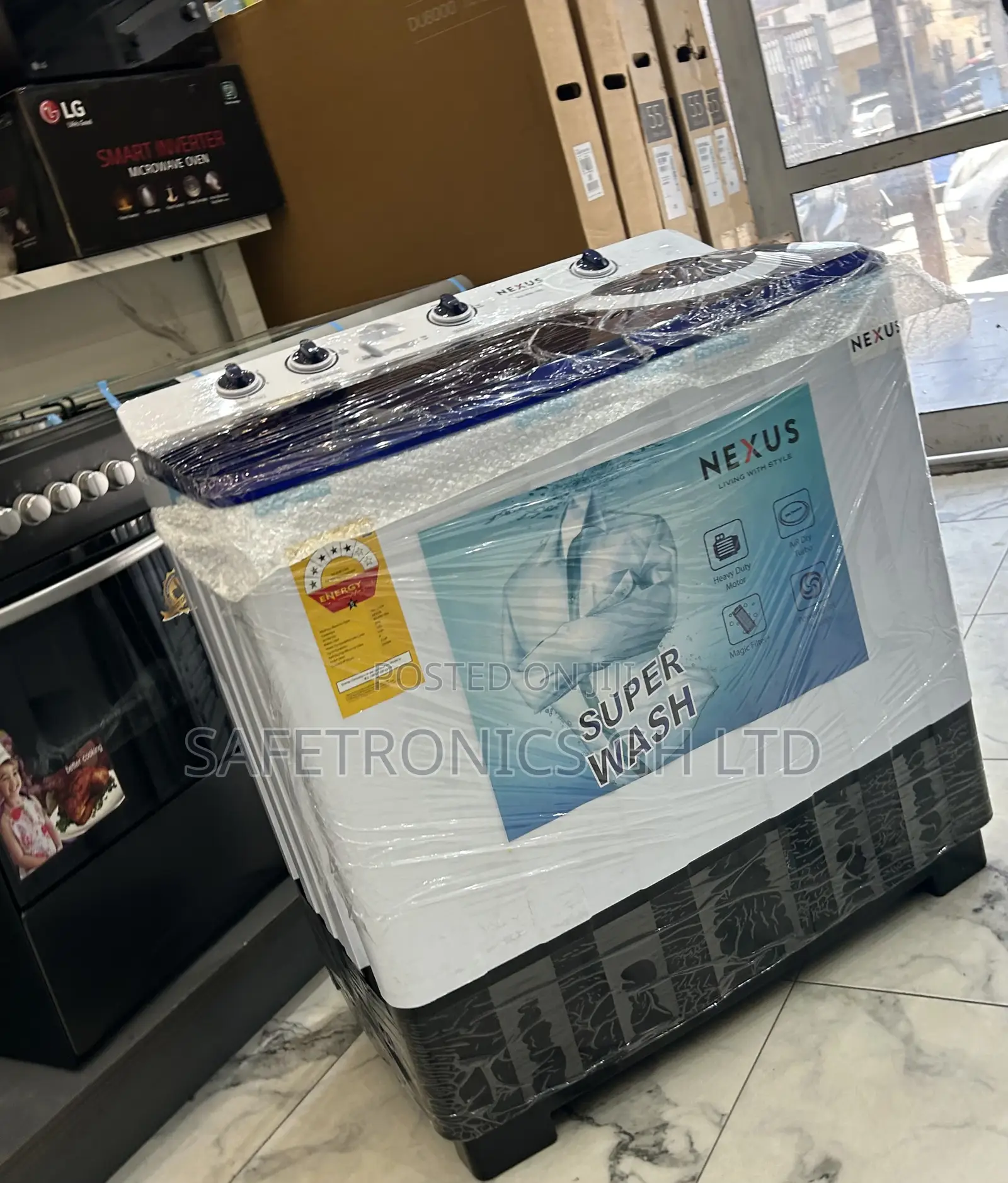 Elegant White Nexus 15.0kg Semiautomatic Topload Washer