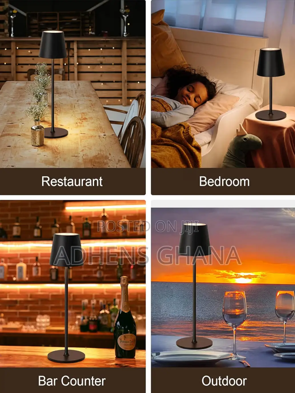 Cordless Led Table Lamp, Rechargeable 4000mah Battery, Touch Dimming