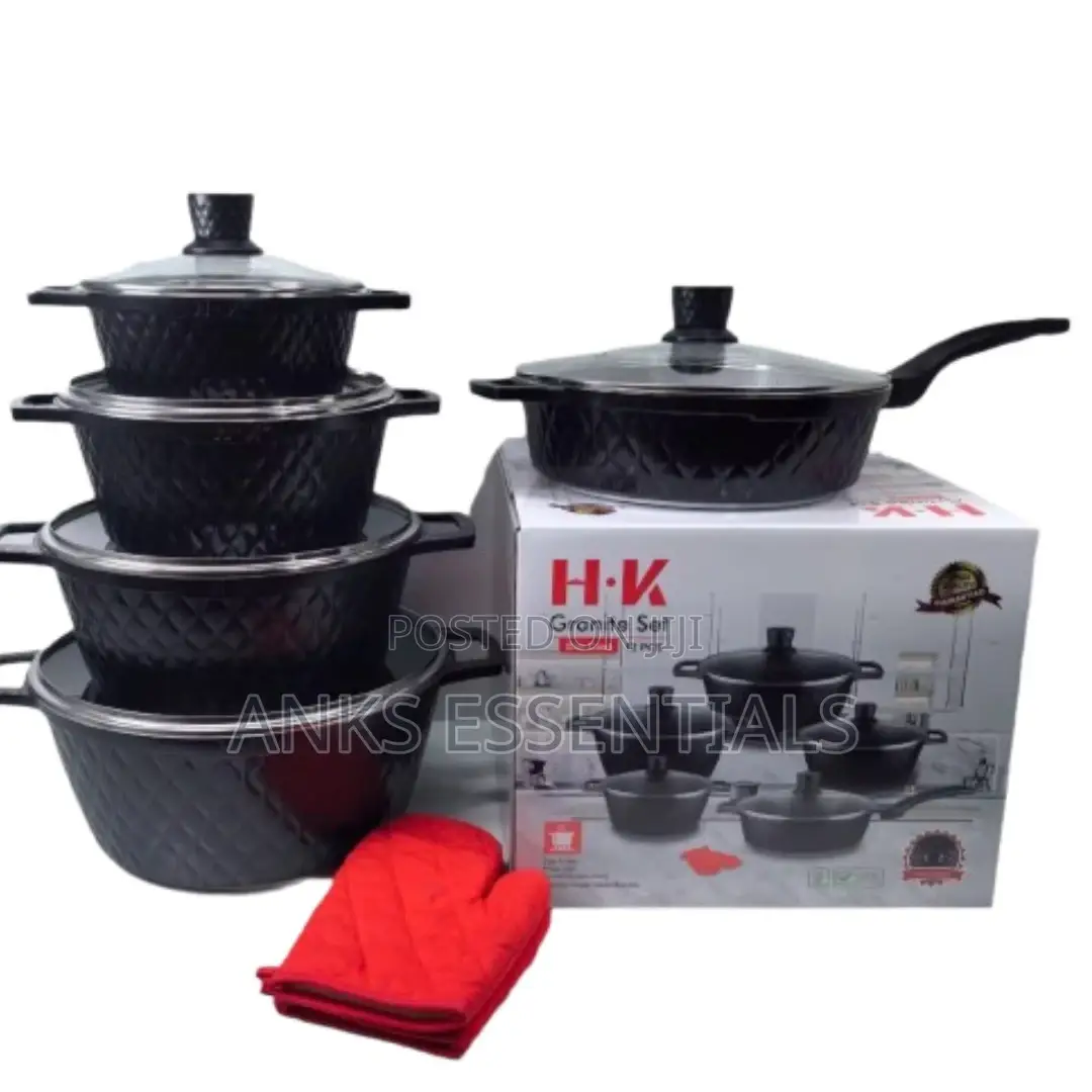 Hk Granite 12-Piece Non-Stick Cookware Set – Durable Stylish