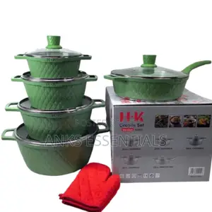 Premium Hk Granite Cookware Set – 12 Essential Pieces