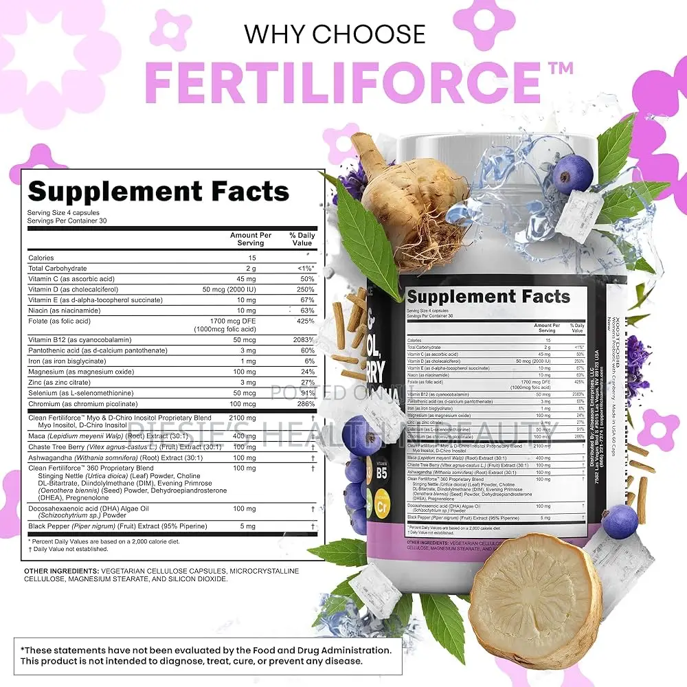Clean Nutraceuticals Myo-Inositol D-Chiro Inositol 2050mg Fertility