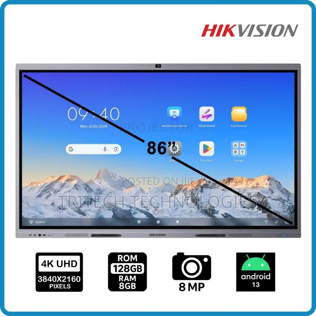 Hikvision Ds-D5c86rb/B 86-Inch Interactive Display With Webcam