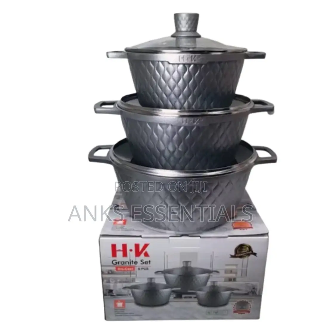 Complete 12-Piece Granite Cookware Set – Pots, Pans, and Lids