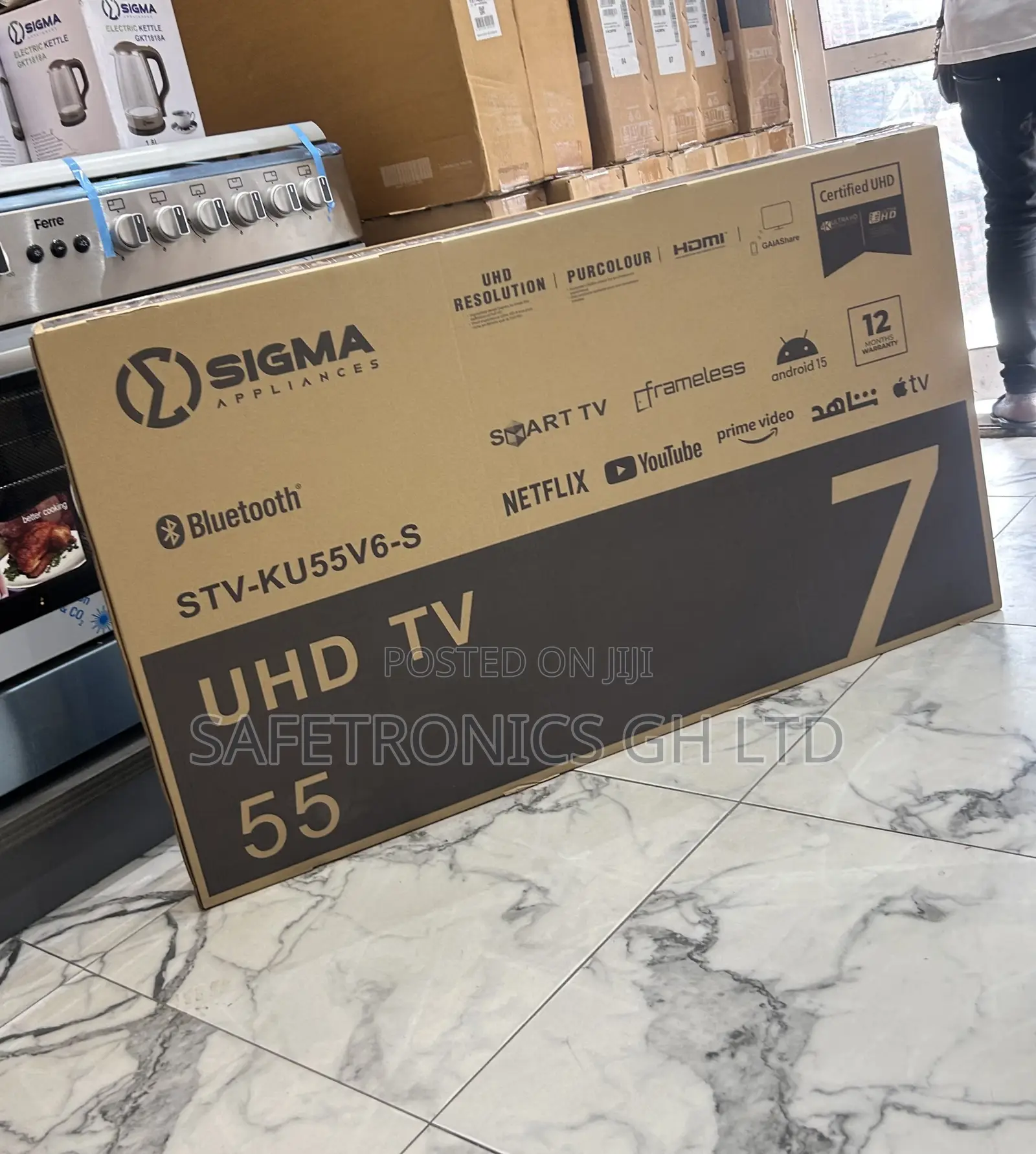 Uhd Led Sigma 55 Inch Smart Frameless Digital Satellite Tv