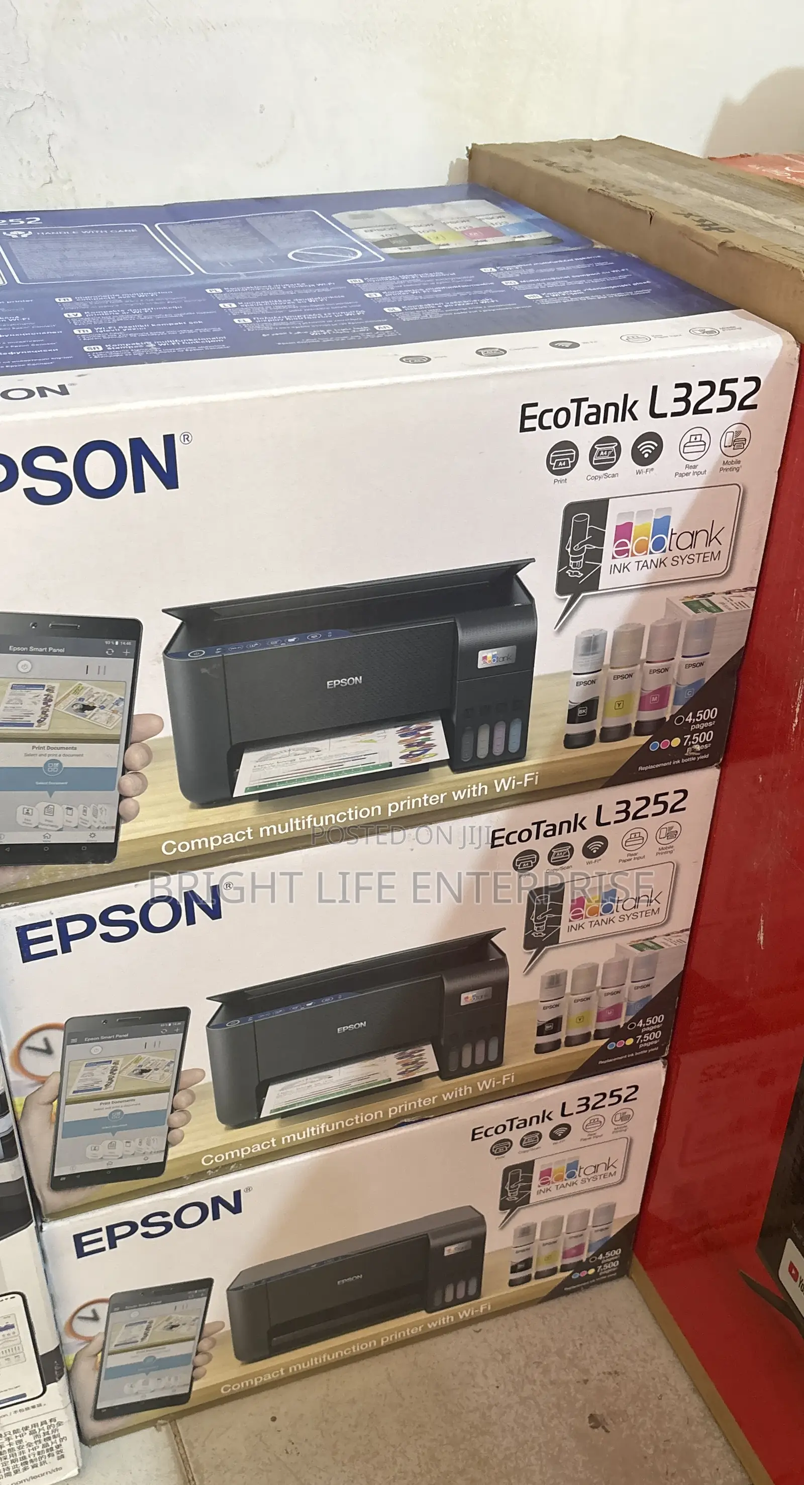 Epson Ecotank L3252 Print Scan Copy Colour Printer