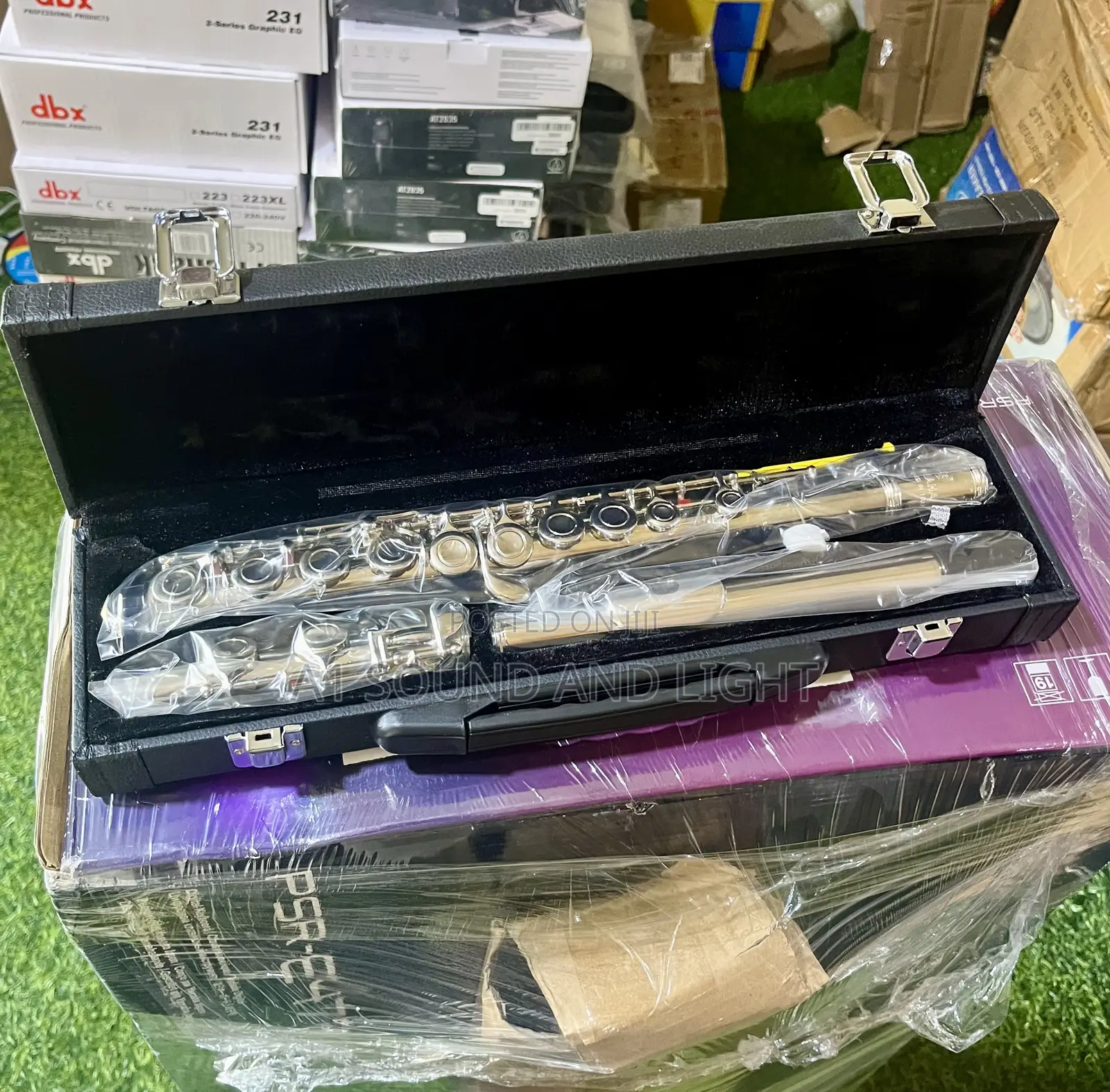 Metallic Flute With Case