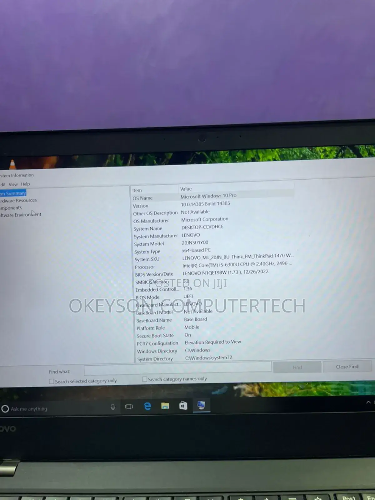 Laptop Lenovo ThinkPad T470 8GB Intel Core I5 SSD 256GB