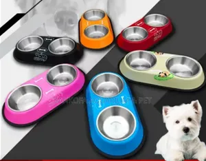 Metallic 2 in 1 Dog Bowl