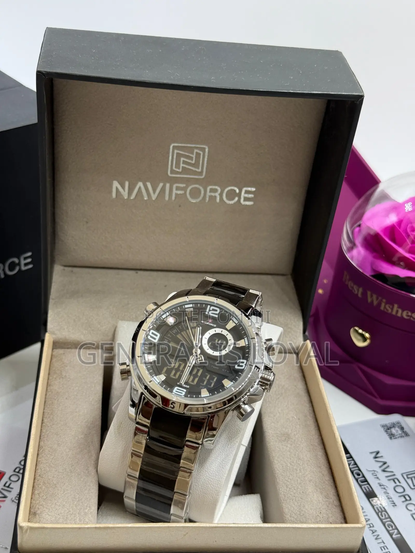 Naviforce Multi Zone Gold Black Watch Stainless Steel