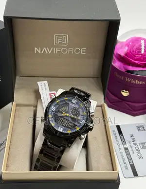 Naviforce Multi Zone Gold Black Watch Stainless Steel